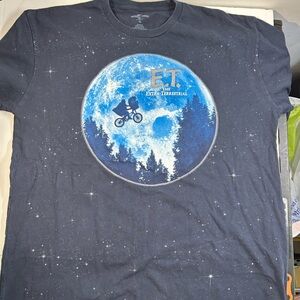 Universal Blue Short Sleeve Tee with Cosmic Design